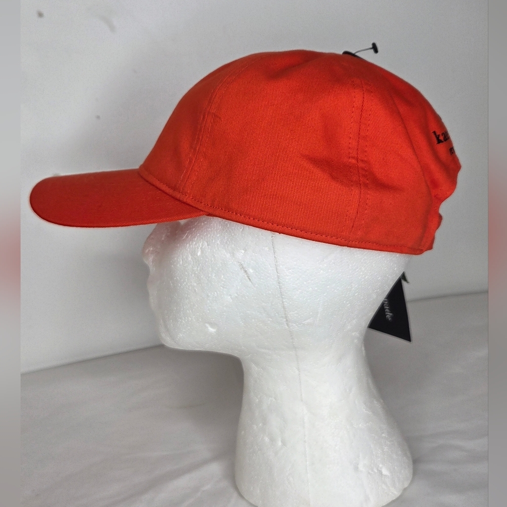 NWT Kate Spade OS Orange Hat/Cap 100% Cotton - Picture 4 of 10
